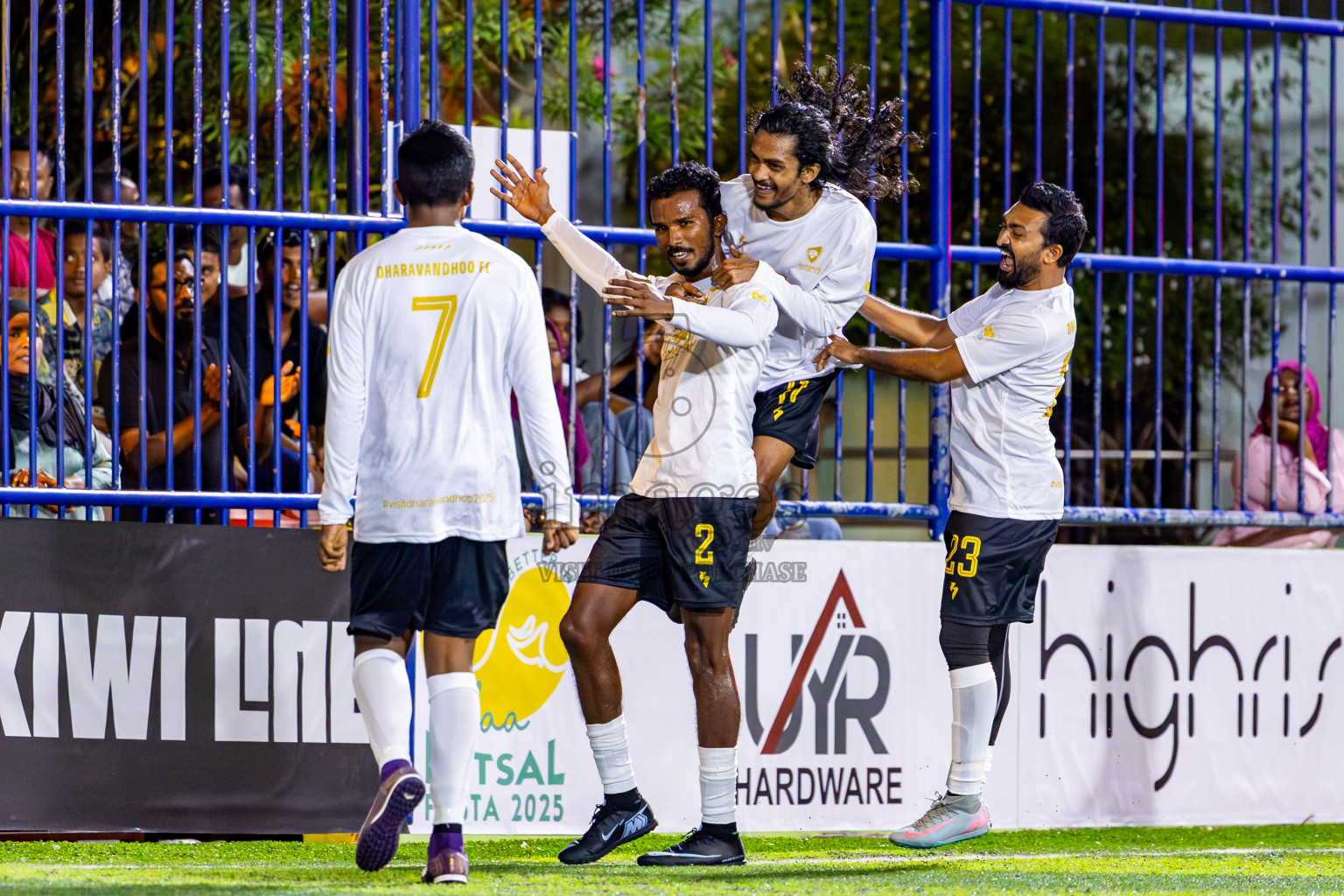 Kudarikilu vs Dharavandhoo in Day 4 of Better in Baa Futsal Fiesta 2025 Men's division held in B. Eydhafushi, Maldives on Saturday, 8th November 2025. Photos: Nausham Waheed / images.mv