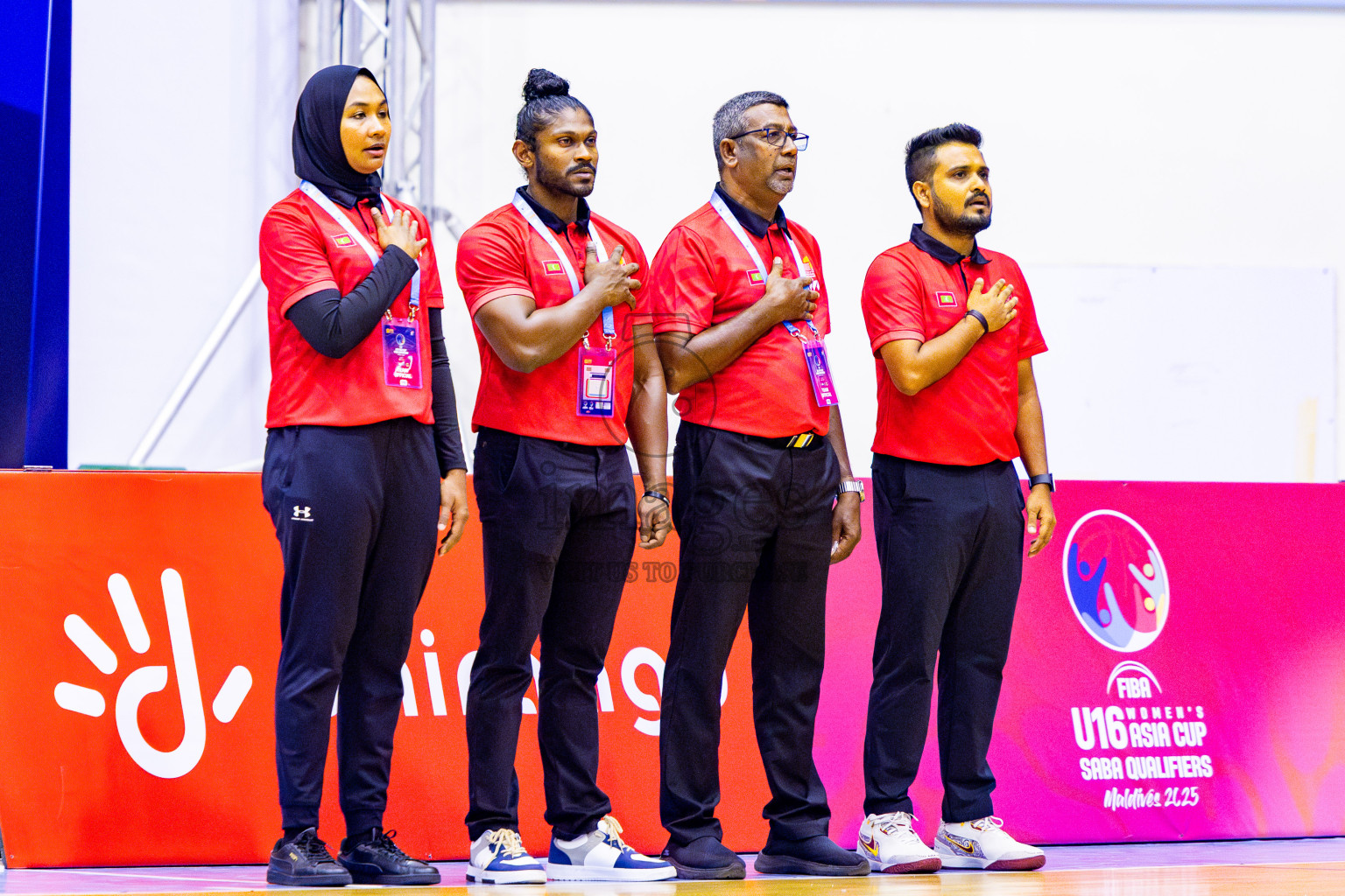 Maldives vs Bangladesh in Day 1 of Under 16 Woman's Asian Cup SABA Qualifiers 2025 was held in Social Center, Male', Maldives on 12th June 2025. Photos: Nausham Waheed / images.mv