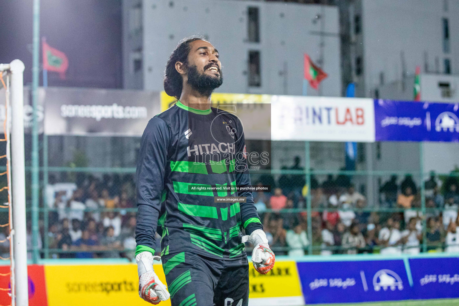 STO RC Vs Team Fenaka in the Quarter Finals of Club Maldives 2021 held in Hulhumale, Maldives on 13 December 2021. Photos: Shu Abdul Sattar / images.mv