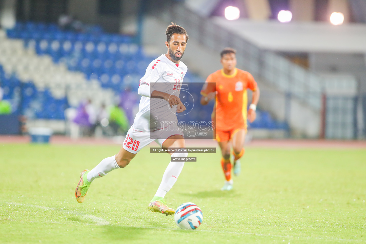 Bhutan vs Lebanon in SAFF Championship 2023 held in Sree Kanteerava Stadium, Bengaluru, India, on Sunday, 25th June 2023. Photos: Nausham Waheed, Hassan Simah / images.mv