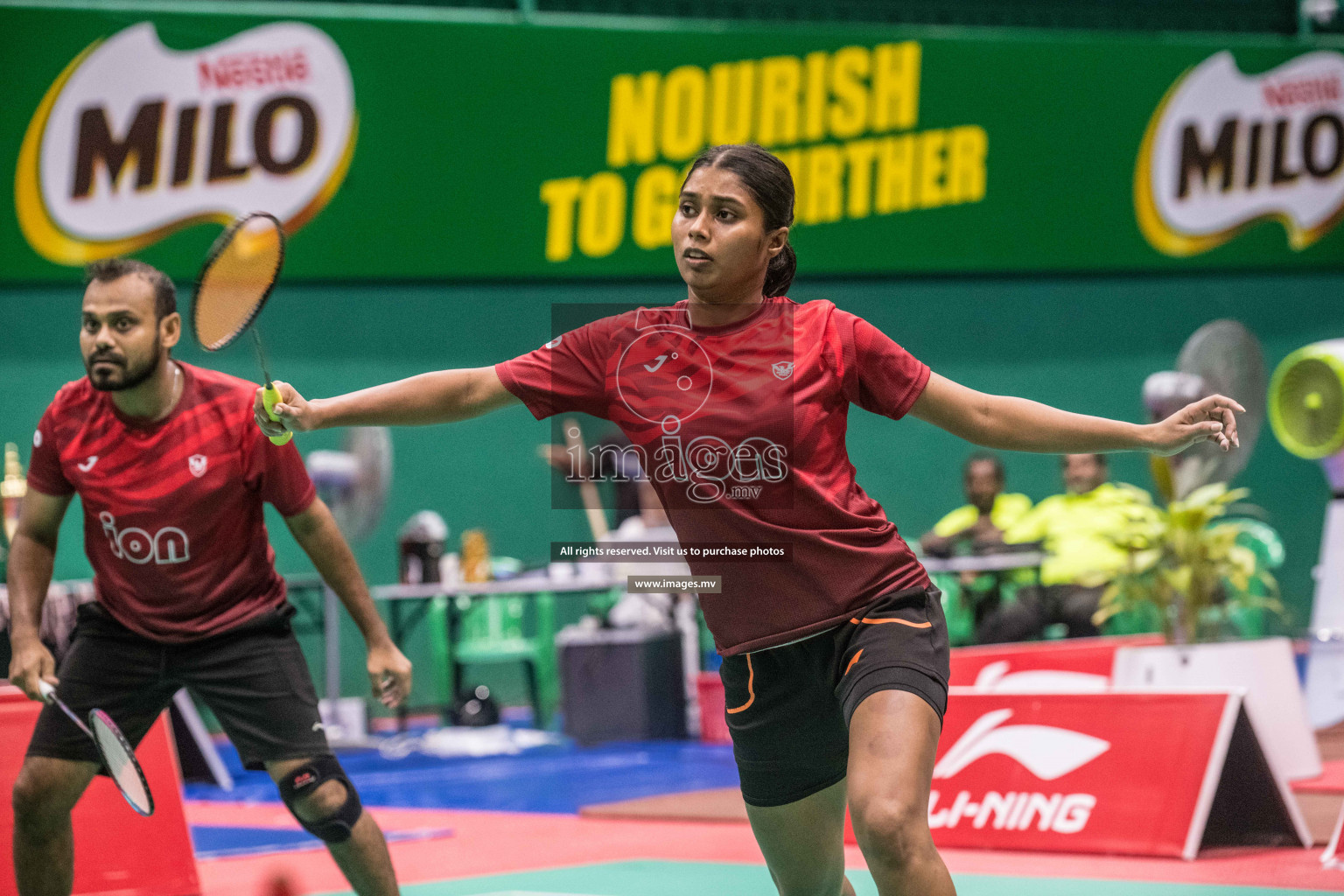 Final of Badminton association mixed group championship 2021 held in Male', Maldives Photos by Nausham Waheed