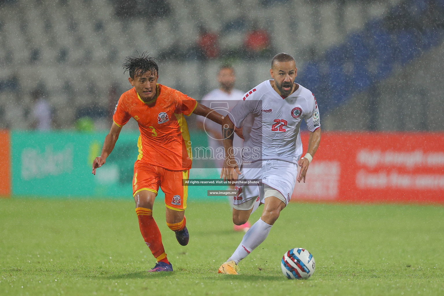 Bhutan vs Lebanon in SAFF Championship 2023 held in Sree Kanteerava Stadium, Bengaluru, India, on Sunday, 25th June 2023. Photos: Nausham Waheed / images.mv