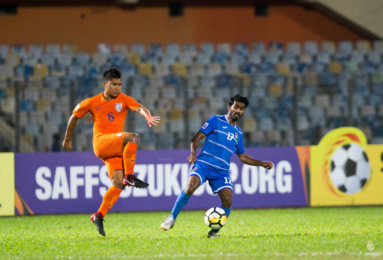 Maldives vs India in SAFF Suzuki Cup 2018 in Dhaka, Bangladesh, Sunday, September 9, 2018. (Images.mv Photo/Suadhu Abdul Sattar)