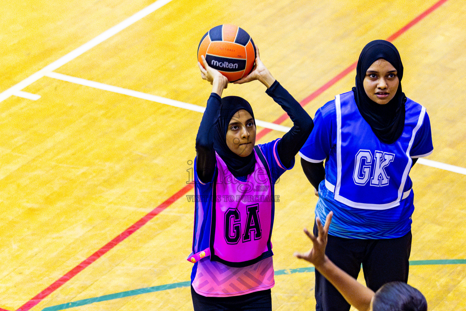 Kulhudhuffushi Youth & Recreation Club vs Sports Club Shining Star in Day 4 of 21st National Netball Tournament was held in Social Canter at Male', Maldives on Sunday, 19th May 2024. Photos: Nausham Waheed / images.mv