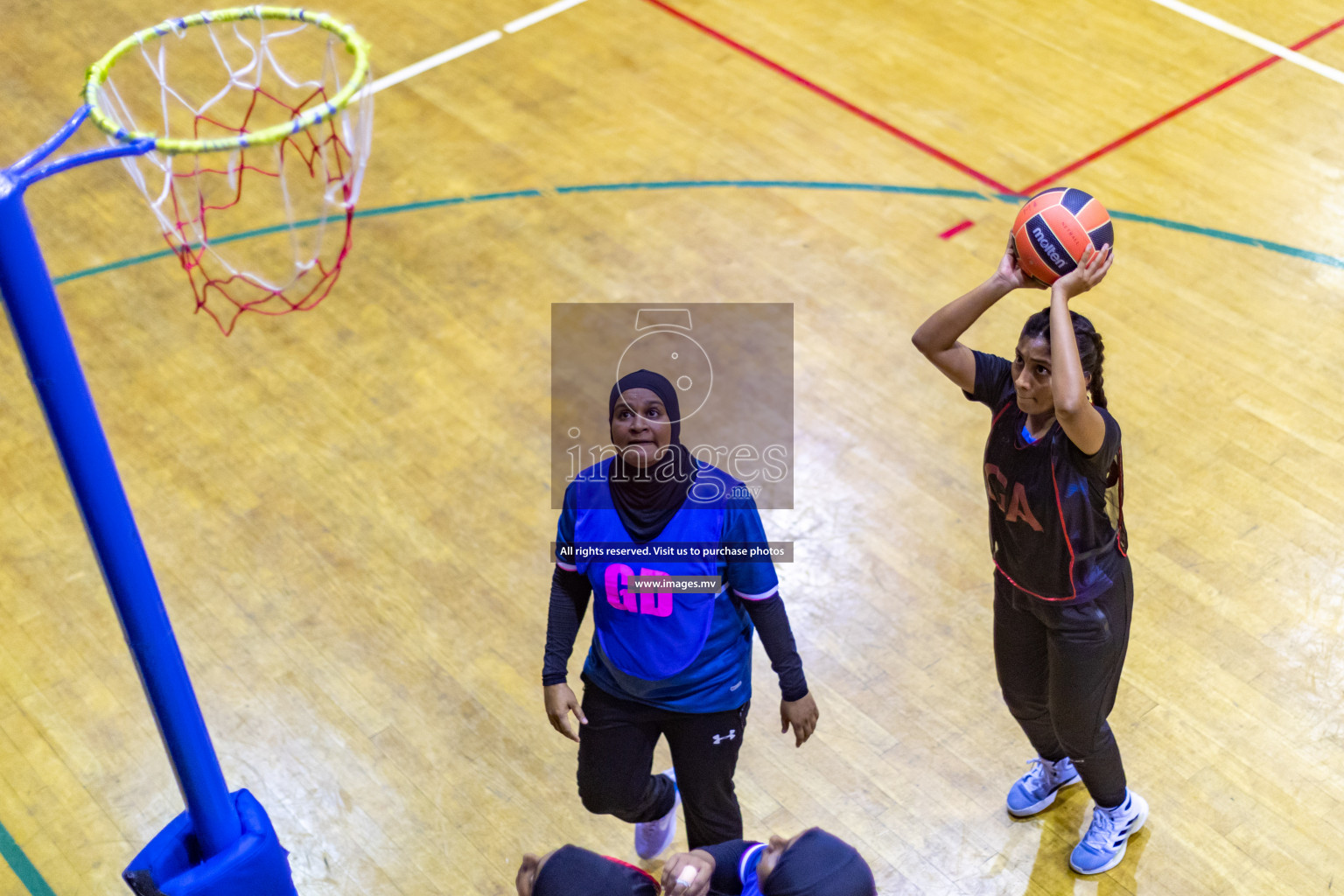 Xenith Sports Club vs Youth United Sports Club in the Milo National Netball Tournament 2022 on 18 July 2022, held in Social Center, Male', Maldives. Photographer: Shuu, Hassan Simah / Images.mv