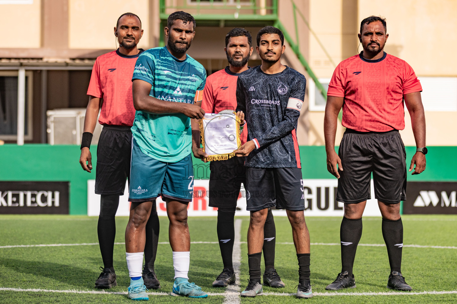 The Marina vs Anantara in Resort League 2025 (South Male Zone) was held on Sunday, 28th September 2025 in Crossroads's Maldives, Photos: Areef Adam / images.mv