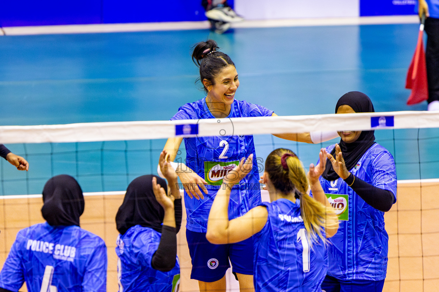 Police club vs Volleyball Youth NG Day 3 of Women's Division of Milo VAM Cup 2025 held in Male', Maldives on Friday, 11th April 2025 at Social Center Indoor Hall Photos By: Nausham Waheed / images.mv