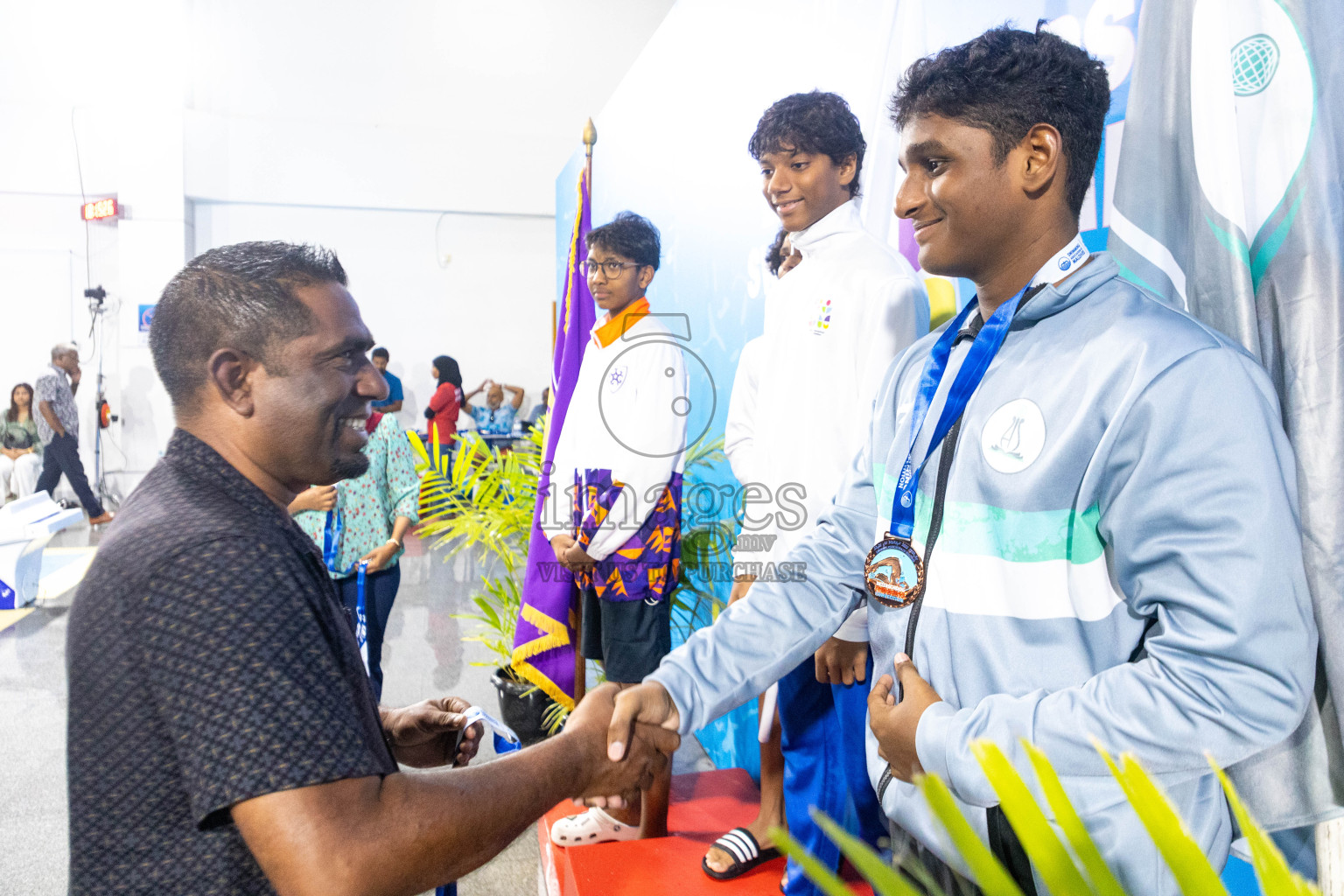 Day 4 of 20th Inter-school Swimming Competition 2024 held in Hulhumale', Maldives on Tuesday, 15th October 2024. Photos: Ismail Thoriq / images.mv