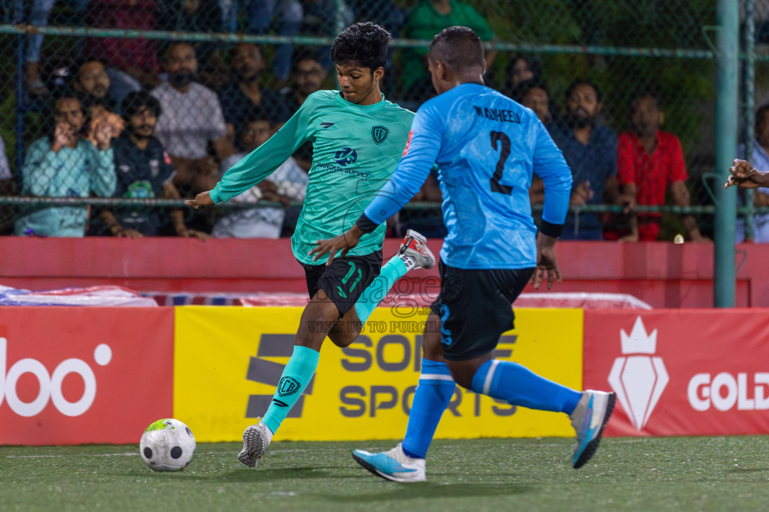 Dh Meedhoo vs Dh Bandidhoo in Day 3 of Golden Futsal Challenge 2024 was held on Thursday, 18th January 2024, in Hulhumale', Maldives Photos: Mohamed Mahfooz Moosa / images.mv