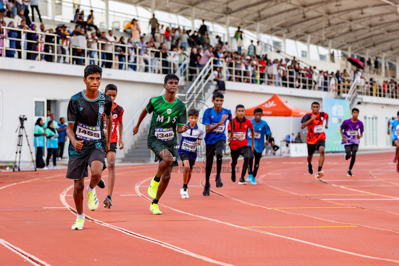 Day 1 of MWSC Interschool Athletics Championships 2024 held in Hulhumale Running Track, Hulhumale, Maldives on Saturday, 9th November 2024. 
Photos by: Hassan Simah / Images.mv