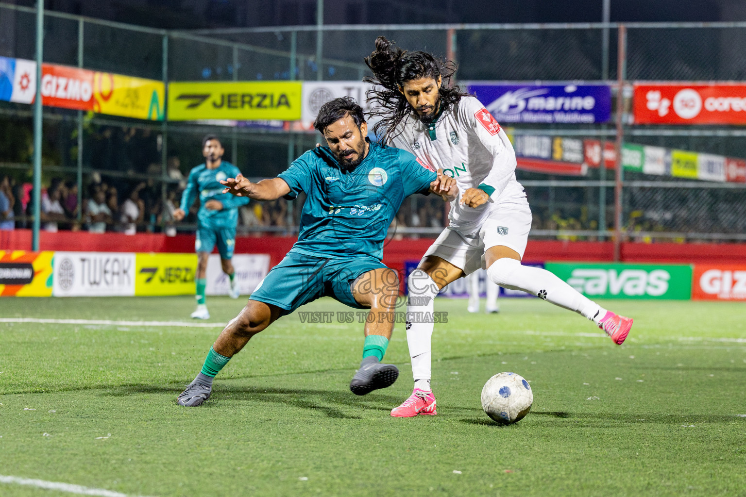 GA. Villingili VS Dhadimagu in zone round on Day 32 of Golden Futsal Challenge 2025 was held on Wednesday , 5th February 2025, in Hulhumale', Maldives. 
Photos: Hassan Simah / images.mv