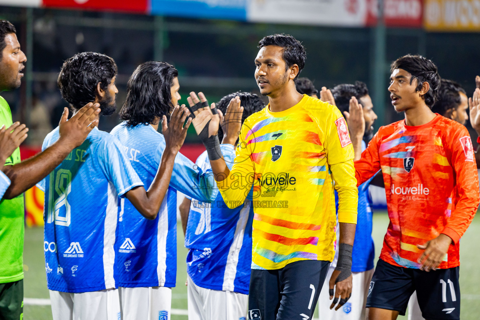 SH Milandhoo vs SH Kanditheemu in zone round on Day 32 of Golden Futsal Challenge 2025 was held on Wednesday , 5th February 2025, in Hulhumale', Maldives. Photos: Nausham Waheed / images.mv