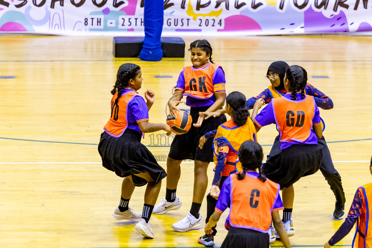 Day 11 of 25th Inter-School Netball Tournament was held in Social Center at Male', Maldives on Wednesday, 21st August 2024. Photos: Nausham Waheed / images.mv