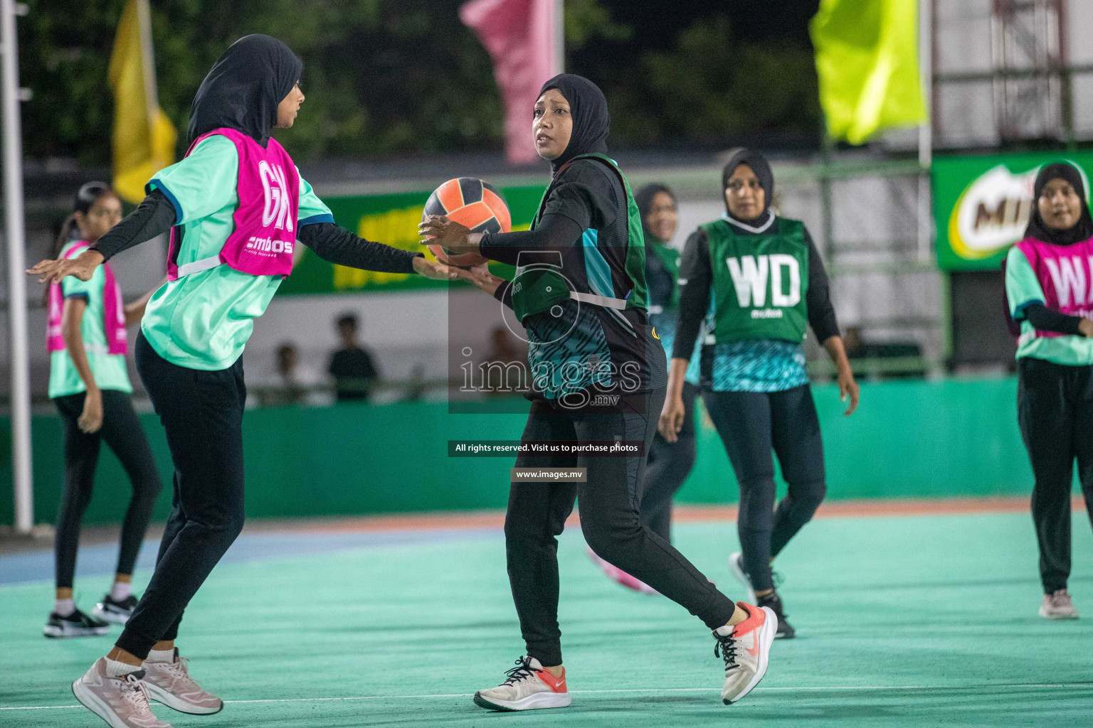 Day 4 of 20th Milo National Netball Tournament 2023, held in Synthetic Netball Court, Male', Maldives on 2nd  June 2023 Photos: Nausham Waheed/ Images.mv