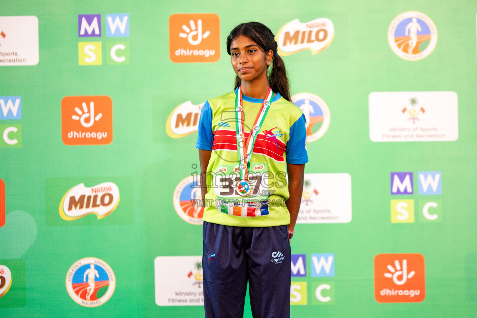 Day 2 of 12th Milo Association Championships was held in Ekuveni Track at Male', Maldives on Friday, 25th April 2025. Photos: Hassan Simah / images.mv