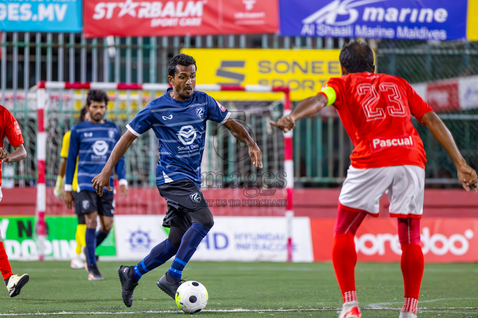 K Gaafaru vs B Eydhafushi in Zone 3 Final on Day 38 of Golden Futsal Challenge 2024 which was held on Friday, 23rd February 2024, in Hulhumale', Maldives Photos: Ismail Thoriq / images.mv