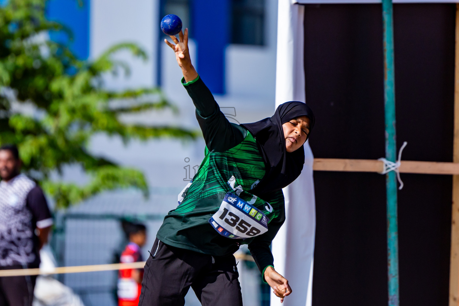 Day 3 of MWSC Interschool Athletics Championships 2024 held in Hulhumale Running Track, Hulhumale, Maldives on Monday, 11th November 2024. Photos by:  Nausham Waheed / Images.mv