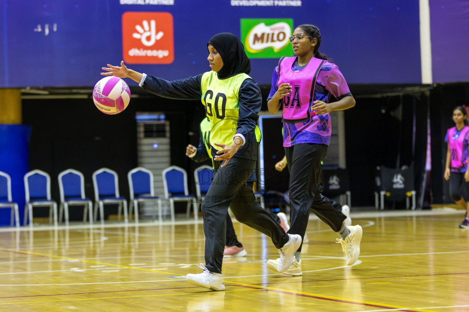 AIS  Netball academy vs N sports Academy in Day 3 of 3rd Netball Junior Championship, held at Social Center on Wednesday 22nd January 2025 . Photos: Shuu Abdul Sattar / images.mv