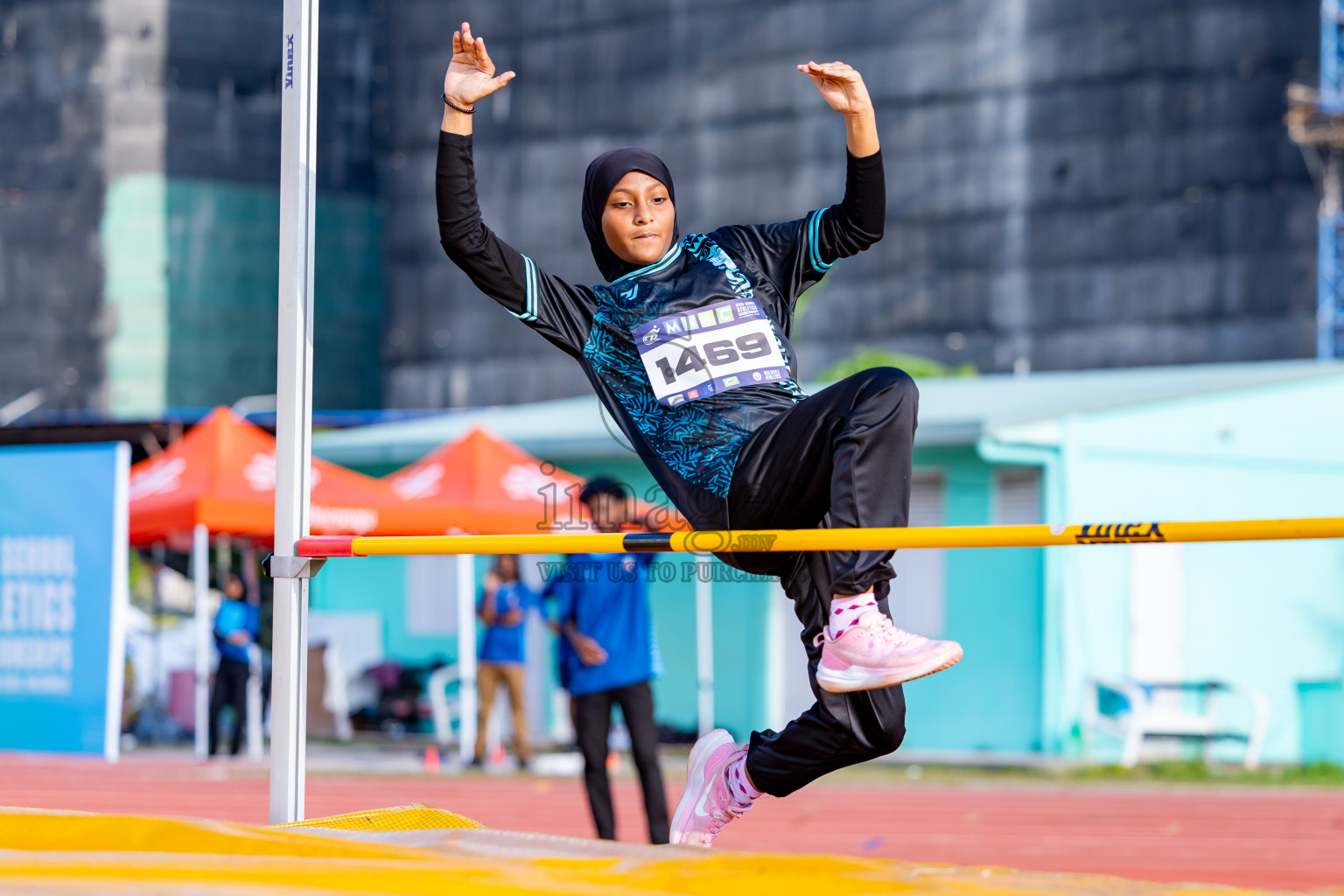 Day 4 of MWSC Interschool Athletics Championships 2024 held in Hulhumale Running Track, Hulhumale, Maldives on Tuesday, 12th November 2024. Photos by: Nausham Waheed / Images.mv