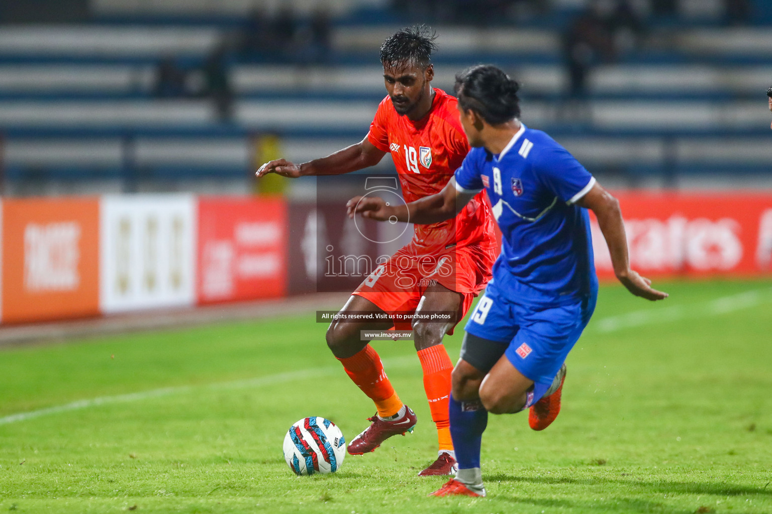 Nepal vs India in SAFF Championship 2023 held in Sree Kanteerava Stadium, Bengaluru, India, on Saturday, 24th June 2023. Photos: Hassan Simah / images.mv