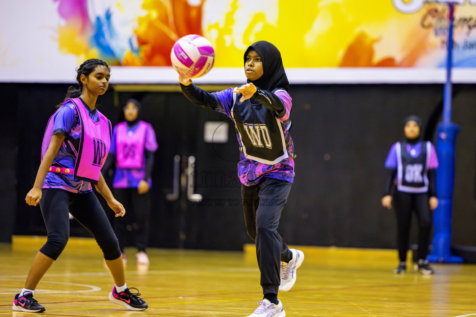N Sports Academy B vs N Sports Academy A U17 Finals of 3rd Netball Junior Championship, held at Social Center on Saturday, 25th January 2025 . Photos: Nausham Waheed / images.mv