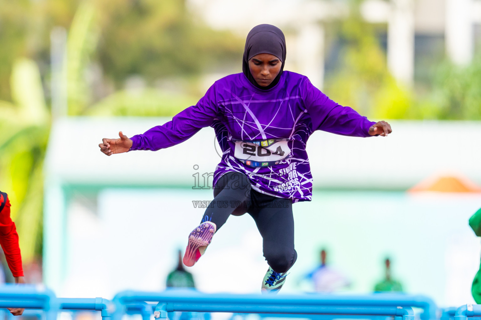 Day 4 of MWSC Interschool Athletics Championships 2024 held in Hulhumale Running Track, Hulhumale, Maldives on Tuesday, 12th November 2024. Photos by: Nausham Waheed / Images.mv