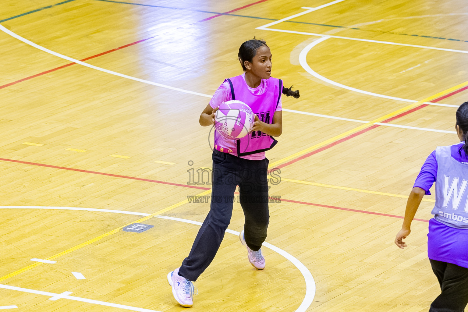 Invicto SC vs Xenith SC A in Day 3 of 24th Milo Netball Association Championship held in Social Center at Male', Maldives on Wednesday, 3rd September 2025. Photos: Mohamed MahfoozMoosa / images.mv