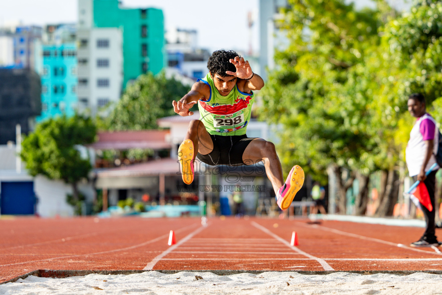 Day 2 of 12th Milo Association Championships was held in Ekuveni Track at Male', Maldives on Friday, 25th April 2025. Photos: Hassan Simah / images.mv