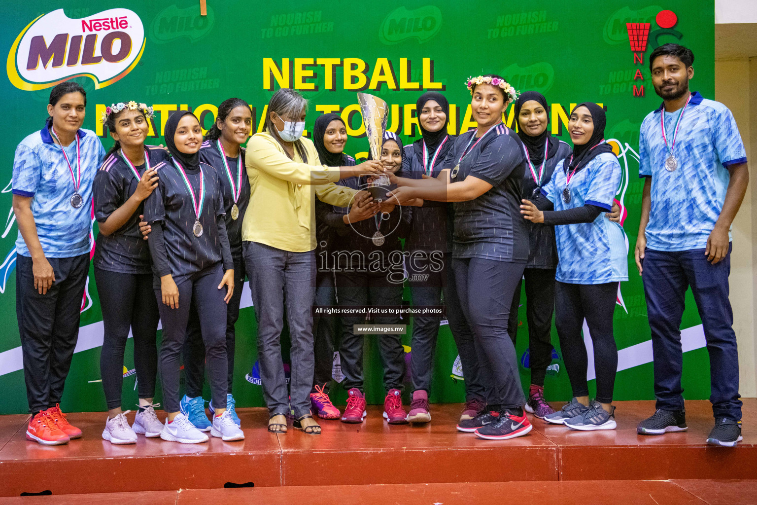 Kulhudhuffushi Youth & R.C vs Club Green Streets in the Finals of Milo National Netball Tournament 2021 (Women's) held on 5th December 2021 in Male', Maldives Photos: Ismail Thoriq / images.mv