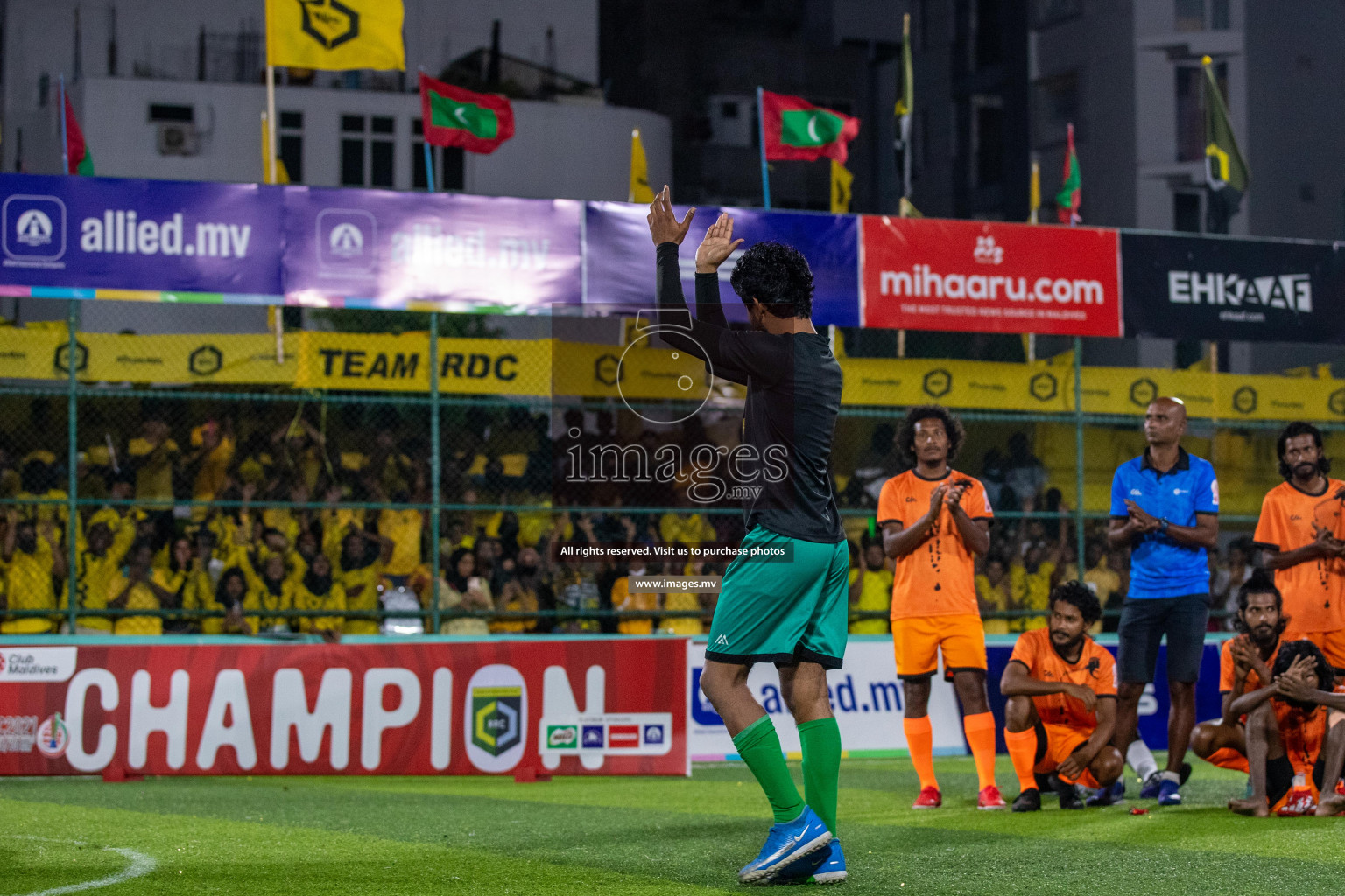 RRC Vs FSM in the Semi Finals of Club Maldives 2021 held in Hulhumale, Maldives on 19 December 2021. Photos: Ismail Thoriq / images.mv