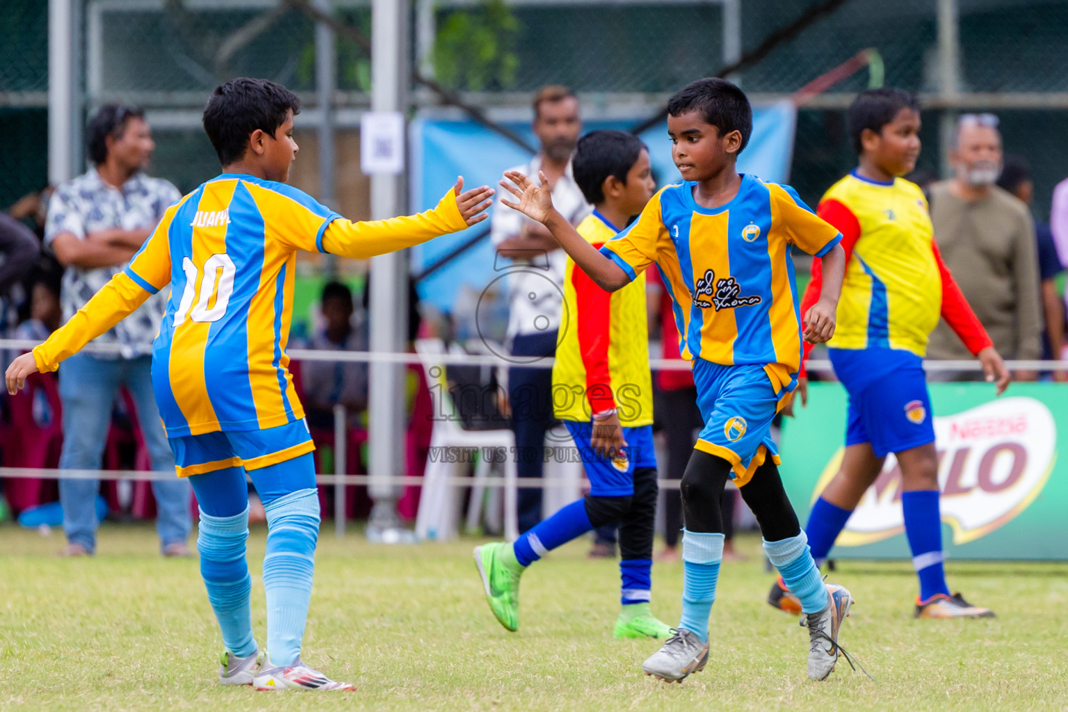 Day 1 of MILO Academy Championship 2025 (U-12) was held at Henveiru Stadium in Male', Maldives on Thursday, 1st May 2025. Photos: Nausham Waheed / images.mv