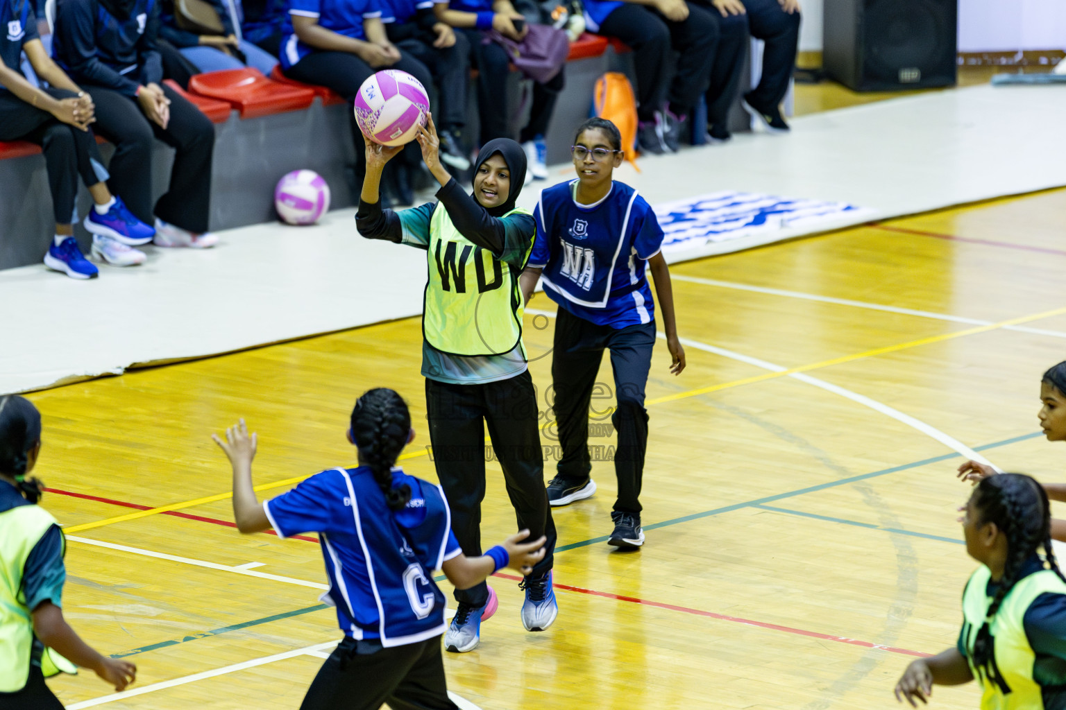 Day 1 of Inter-School Netball Tournament 2025 was held in Social Center Indoor Hall on Saturday, 18th October 2025. Photos: Areef Adam / images.mv