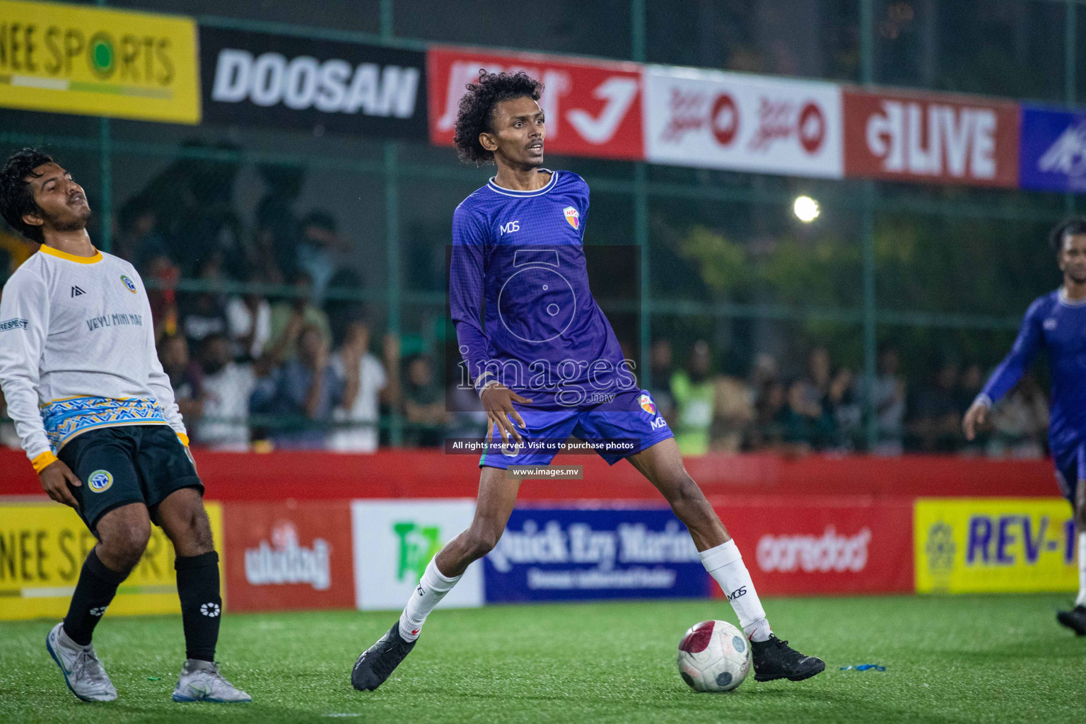 GA. Maamendhoo vs GA. Nilandhoo in Day 7 of Golden Futsal Challenge 2023 on 11 February 2023 in Hulhumale, Male, Maldives