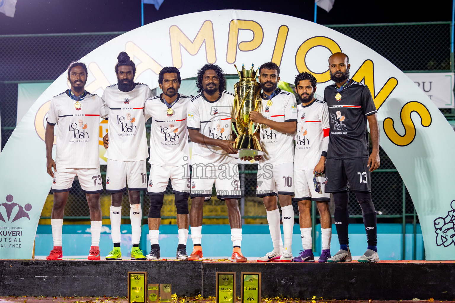 Ifhaams vs Dee Cee Jay SC in Final of Laamehi Dhiggaru Ekuveri Futsal Challenge 2025 was held on Tuesday, 29th July 2025, at Dhiggaru Futsal Ground, Dhiggaru, Maldives Photos: Nausham Waheed  / images.mv