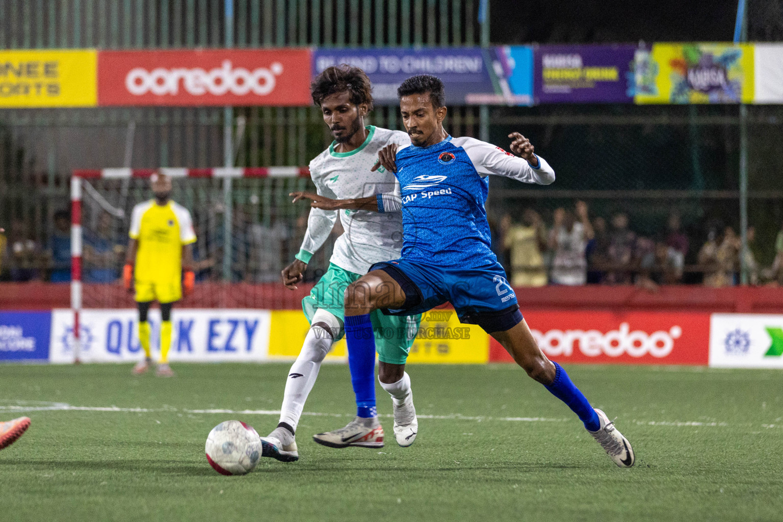 M Mulah vs M Maduvvari in Day 19 of Golden Futsal Challenge 2024 was held on Friday, 2nd February 2024 in Hulhumale', Maldives Photos: Nausham Waheed / images.mv