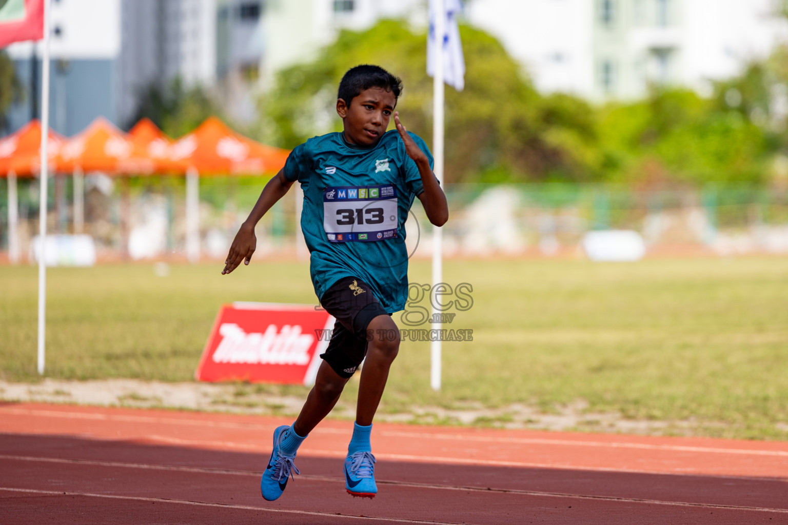 Day 2 of MWSC Interschool Athletics Championships 2024 held in Hulhumale Running Track, Hulhumale, Maldives on Sunday, 10th November 2024. 
Photos by: Hassan Simah / Images.mv