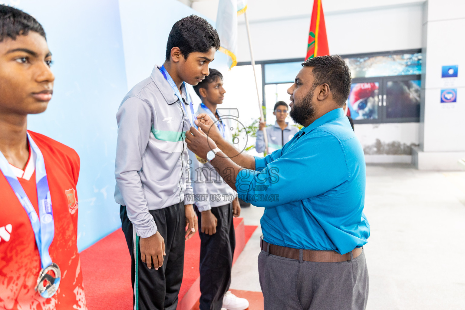 Closing Ceremony of BML 21st Interschool Swimming Competition 2025 .was held in Hulhumale' Swimming Pool, Hulhumale', Maldives on Saturday, 18th October 2025. 
Photos: Hassan Simah / images.mv