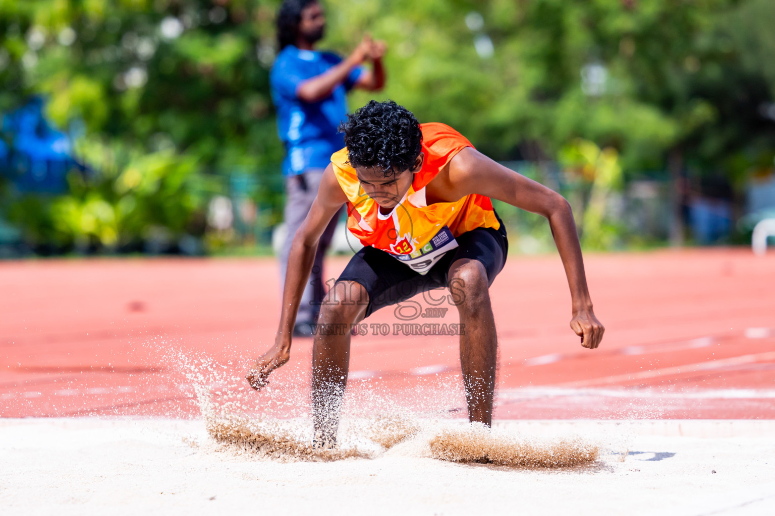 Day 3 of MWSC Interschool Athletics Championships 2024 held in Hulhumale Running Track, Hulhumale, Maldives on Monday, 11th November 2024. Photos by:  Nausham Waheed / Images.mv