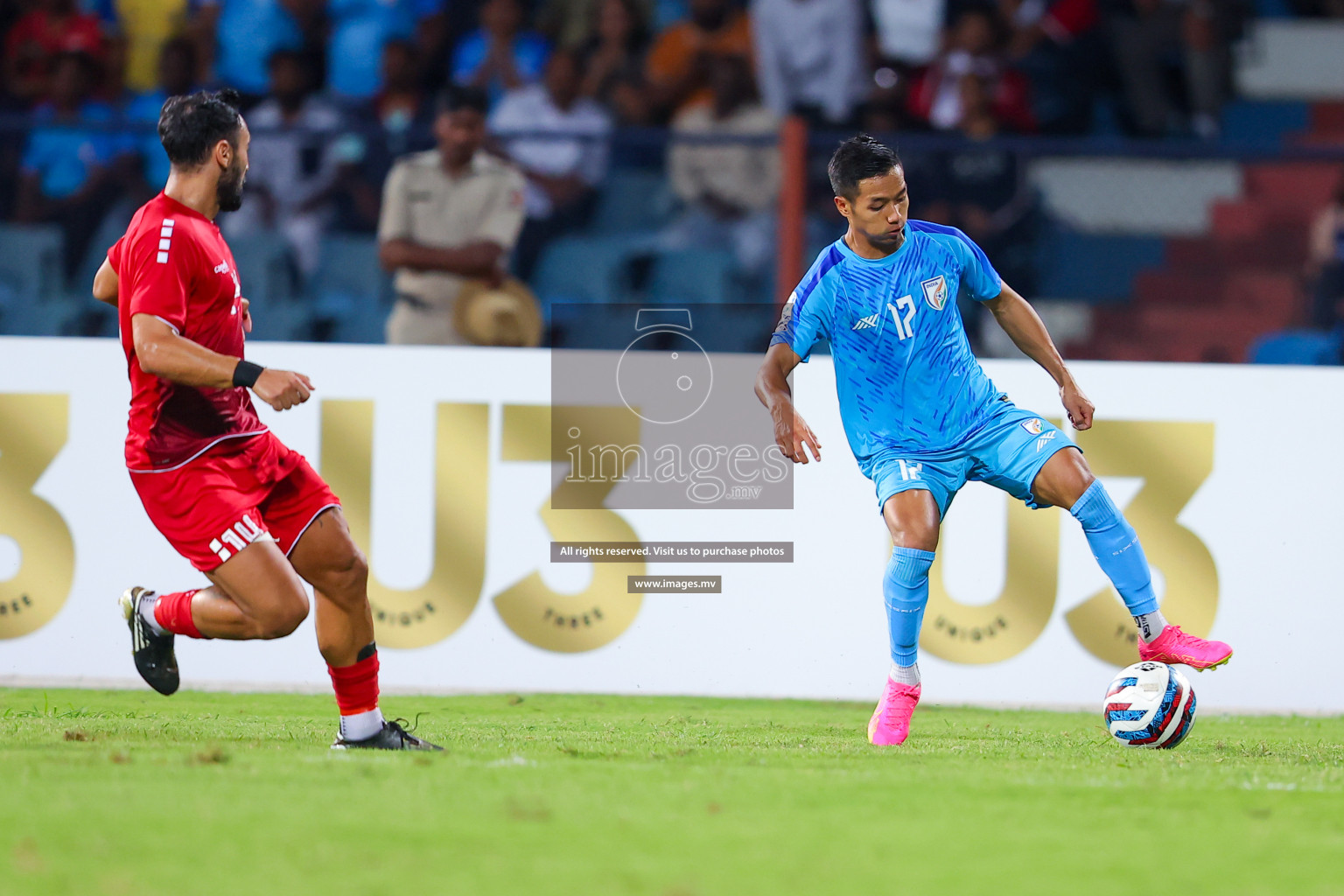 Lebanon vs India in the Semi-final of SAFF Championship 2023 held in Sree Kanteerava Stadium, Bengaluru, India, on Saturday, 1st July 2023. Photos: Nausham Waheed, Hassan Simah / images.mv