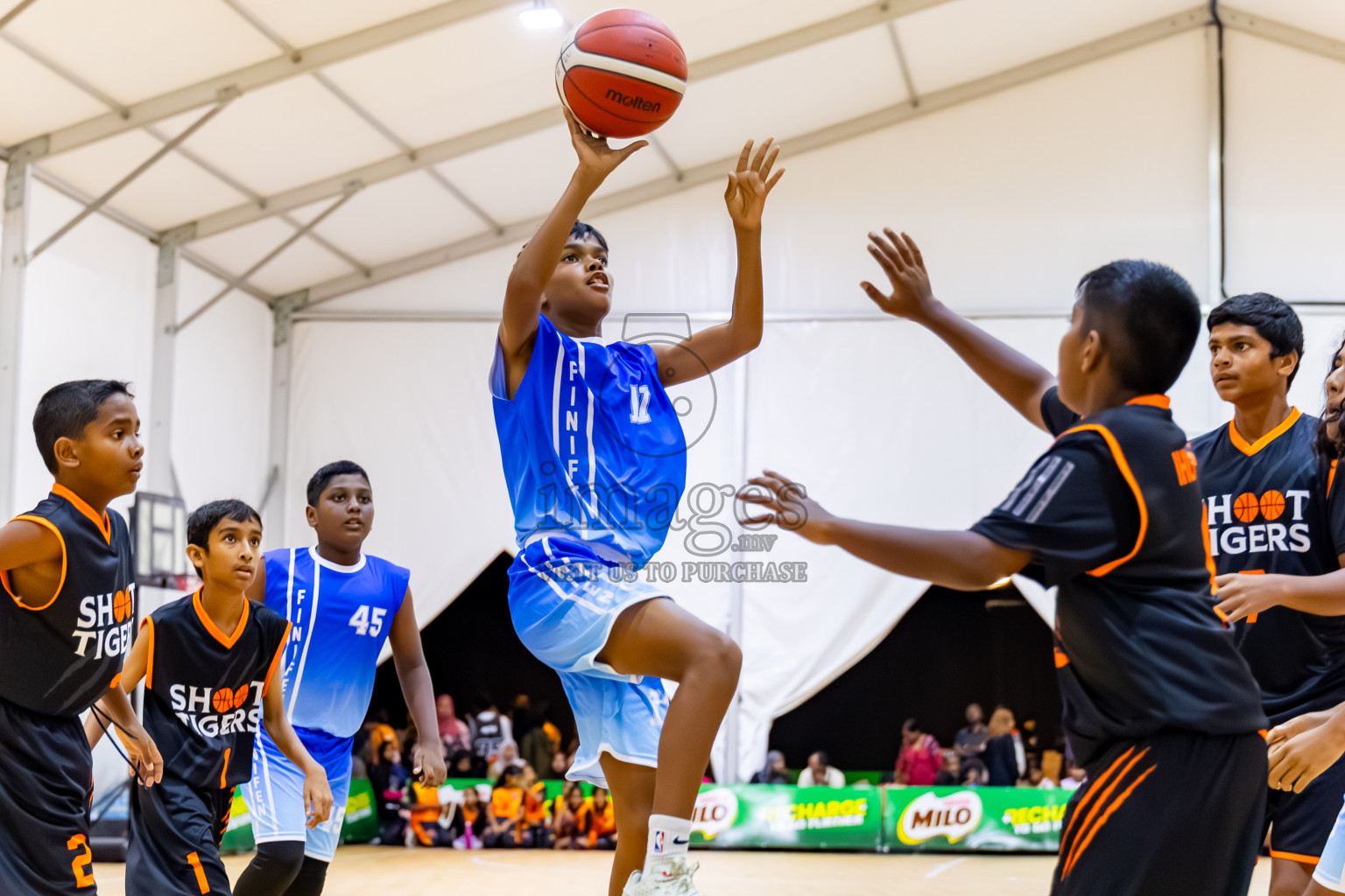 Day 2 of Milo 5 x 5 Junior Challenge 2025 - Basketball tournament held in Basketball Training Center, Male', Maldives on Friday, 10th October 2025. Photos by: Nausham Waheed / Images.mv