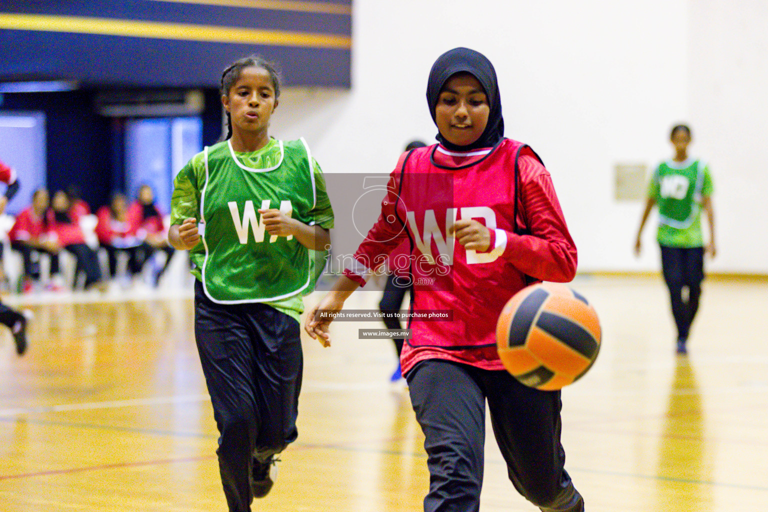 Day 9 of 24th Interschool Netball Tournament 2023 was held in Social Center, Male', Maldives on 4th November 2023. Photos: Hassan Simah / images.mv