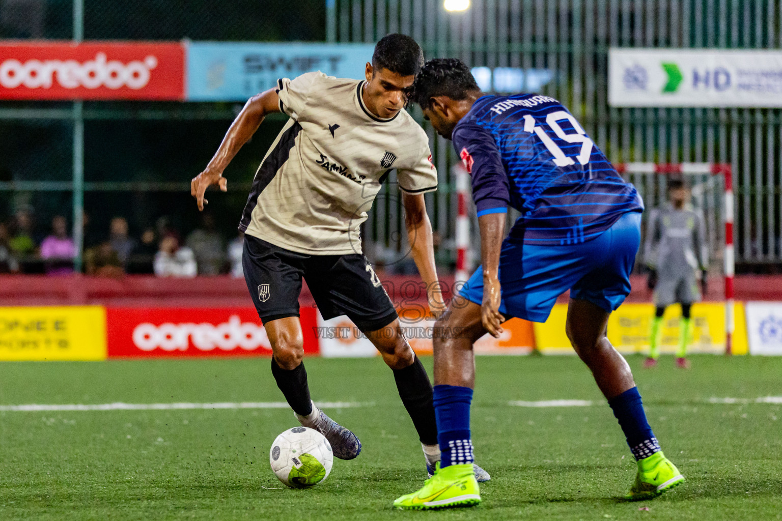 Lh Hinnavaru vs Lh Kurendhoo in Day 29 of Golden Futsal Challenge 2024 was held on Tuesday , 13th February 2024 in Hulhumale', Maldives Photos: Nausham Waheed / images.mv