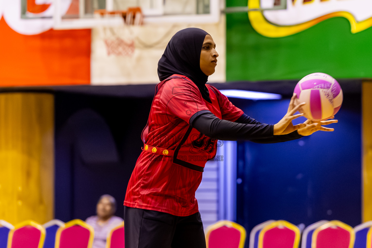 C Matrix vs Xenith SC in Day 7 of 24th Milo Netball Association Championship was held in Social Center at Male', Maldives on Sunday, 7th September 2025. Photos: Nausham Waheed / images.mv
