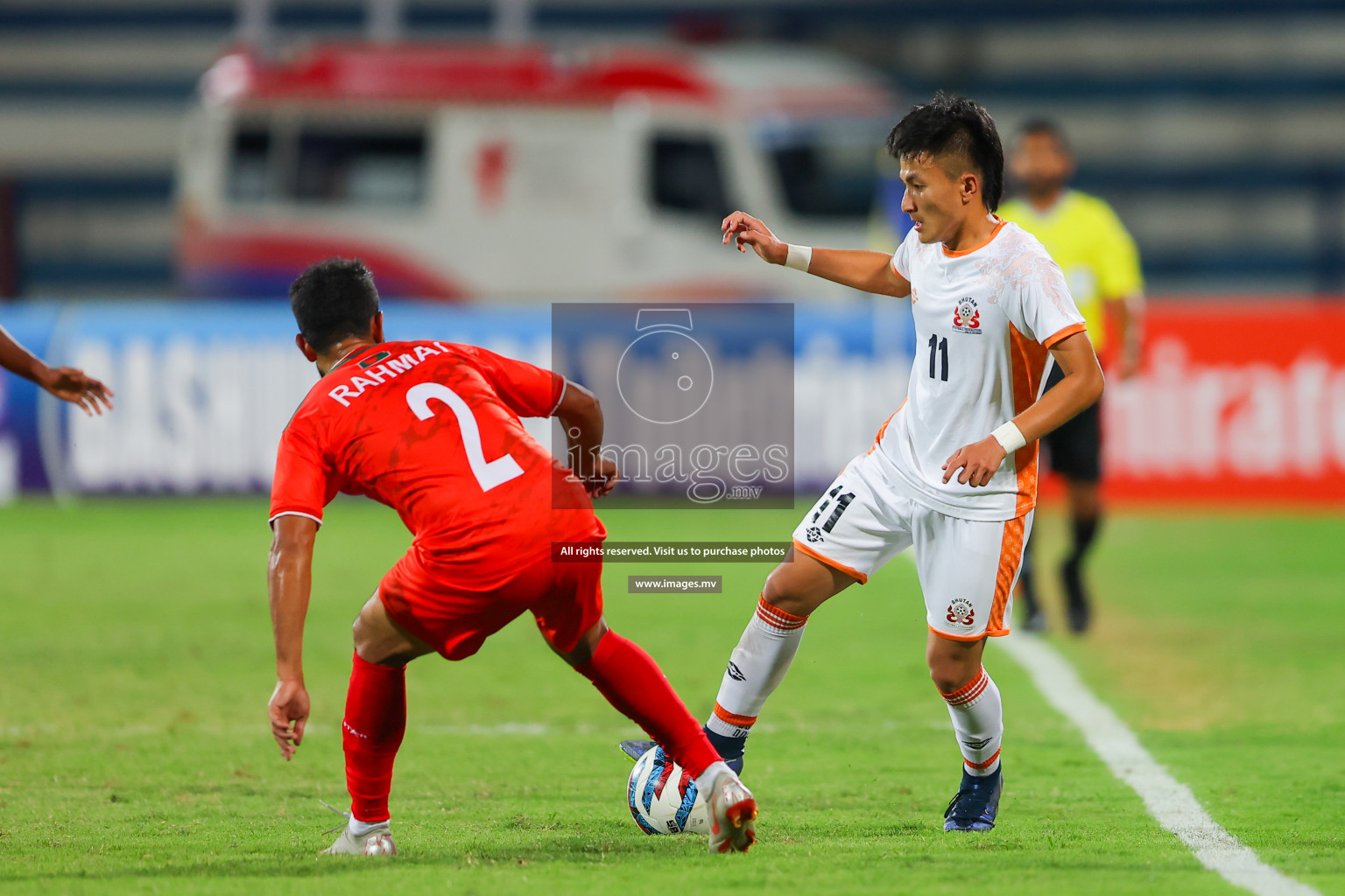 Bhutan vs Bangladesh in SAFF Championship 2023 held in Sree Kanteerava Stadium, Bengaluru, India, on Wednesday, 28th June 2023. Photos: Nausham Waheed, Hassan Simah / images.mv