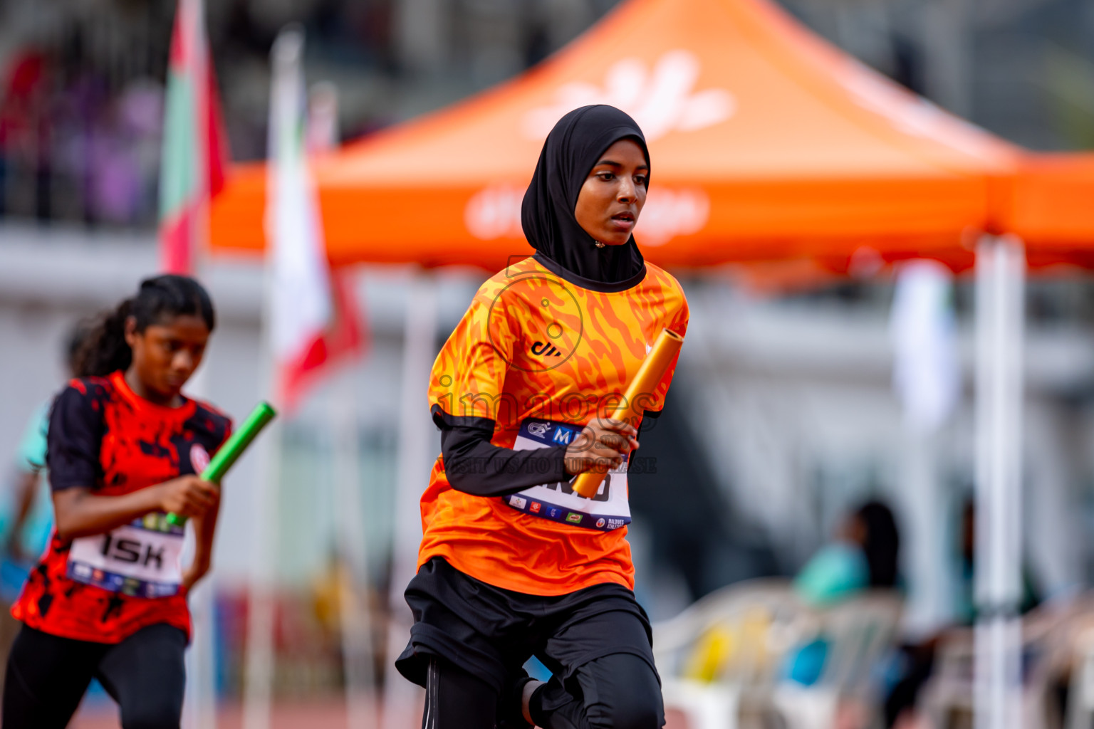 Day 6 of MWSC Interschool Athletics Championships 2024 held in Hulhumale Running Track, Hulhumale, Maldives on Thursday, 14th November 2024. Photos by: Nausham Waheed / Images.mv