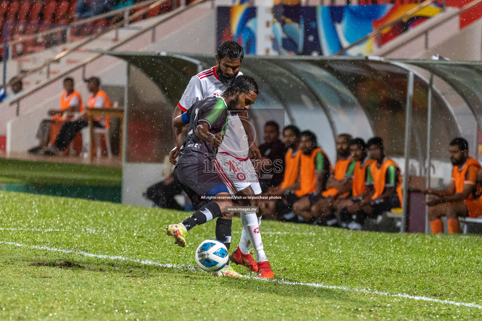 JJ Sports Club vs Buru Sports Club in the 2nd Division 2022 on 18th July 2022, held in National Football Stadium, Male', Maldives Photos: Hassan Simah / Images.mv