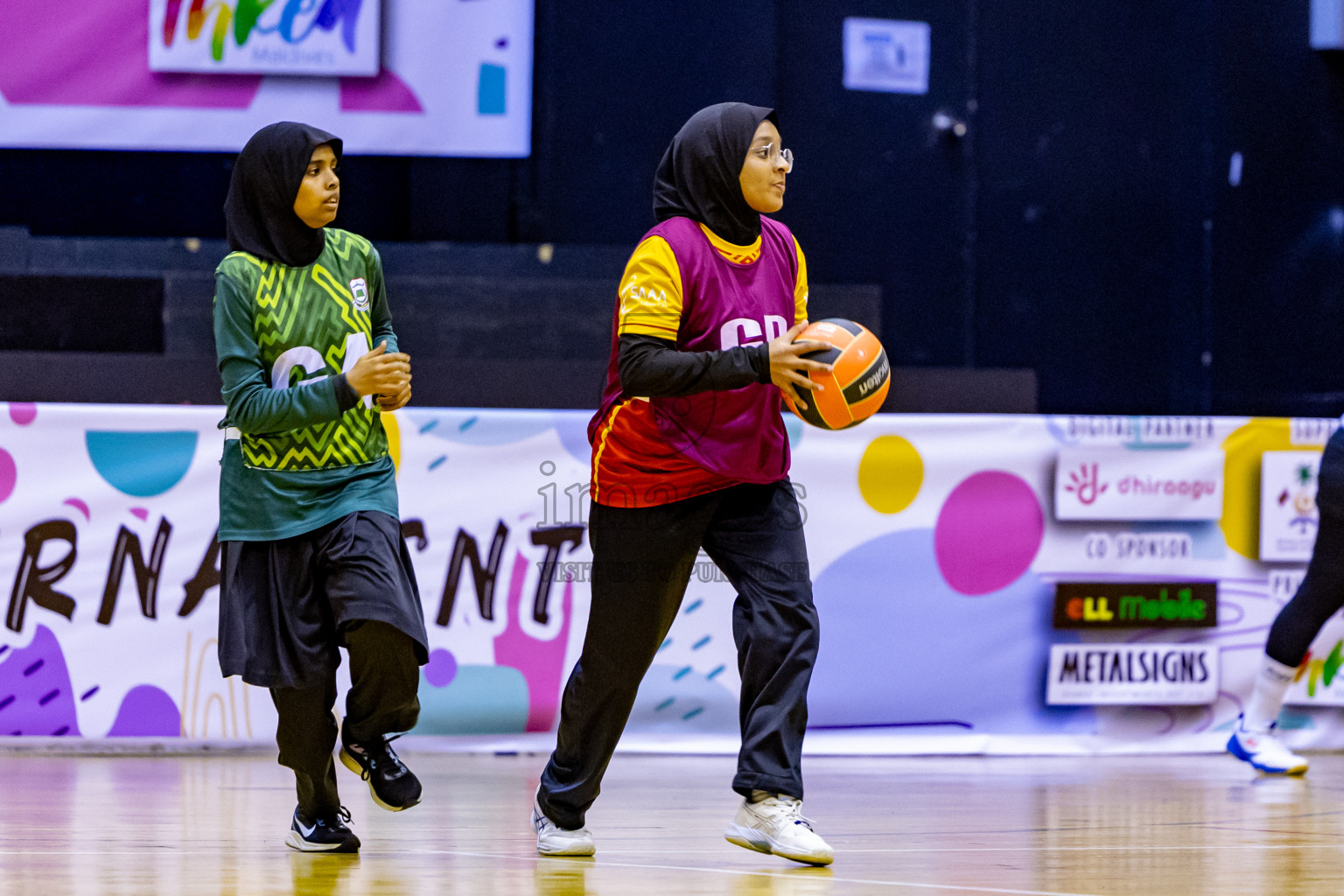 Day 7 of 25th Inter-School Netball Tournament was held in Social Center at Male', Maldives on Saturday, 17th August 2024. Photos: Nausham Waheed / images.mv