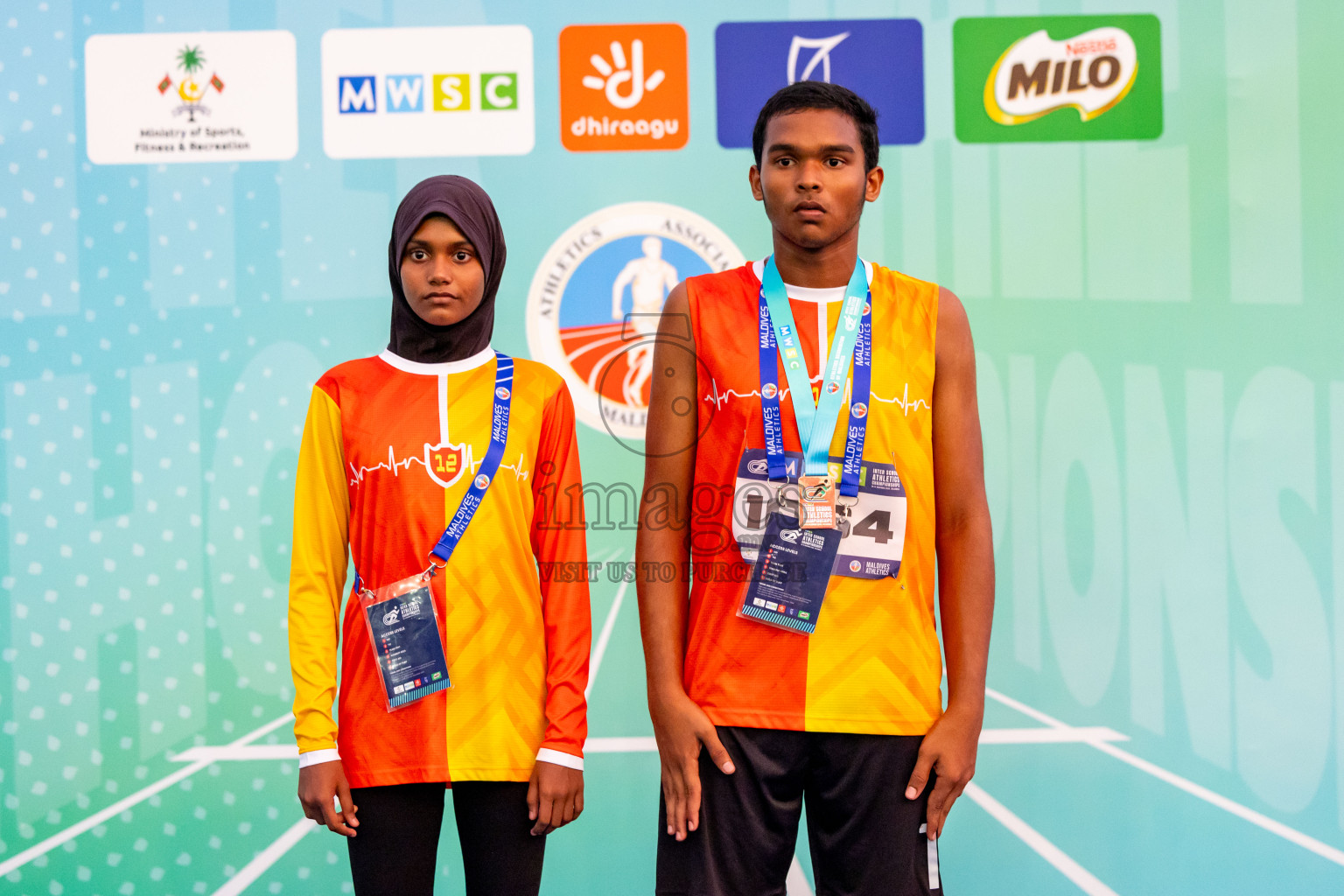 Day 6 of MWSC Interschool Athletics Championships 2024 held in Hulhumale Running Track, Hulhumale, Maldives on Thursday, 14th November 2024. Photos by: Nausham Waheed / Images.mv