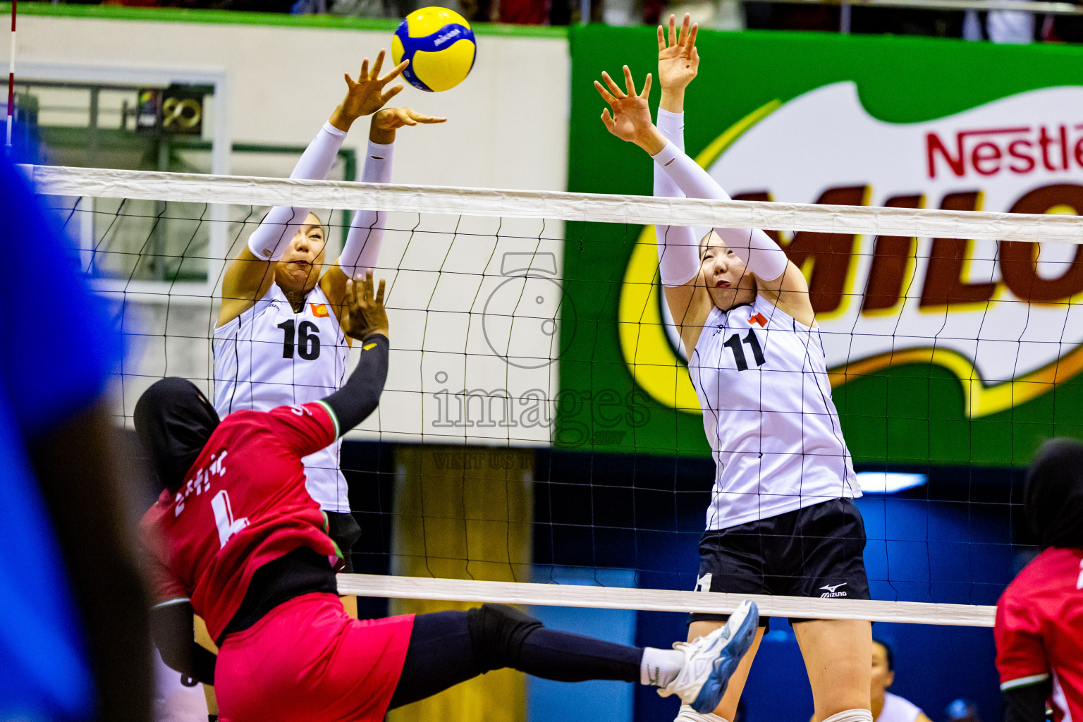 Final of CAVA Woman's Volleyball Challenge Cup 2024 was held in Social Center, Male', Maldives on Wednesday, 11th September 2024. Photos: Nausham Waheed / images.mv