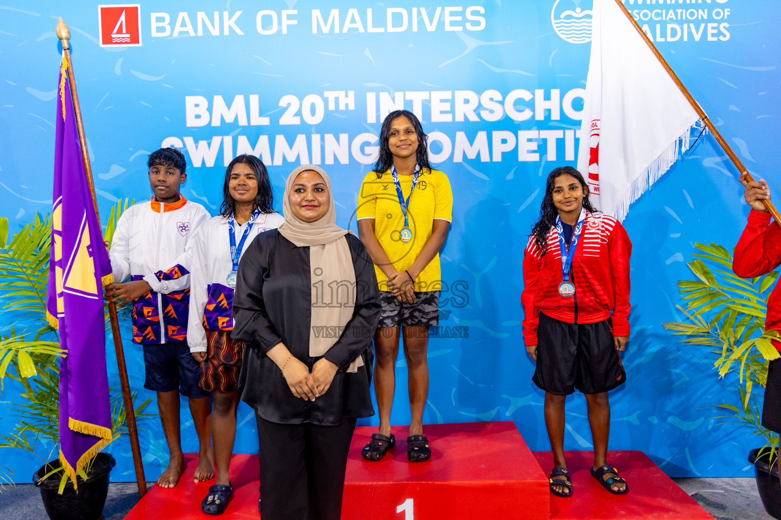 Day 4 of 20th Inter-school Swimming Competition 2024 held in Hulhumale', Maldives on Tuesday, 15th October 2024. Photos: Nausham Waheed / images.mv